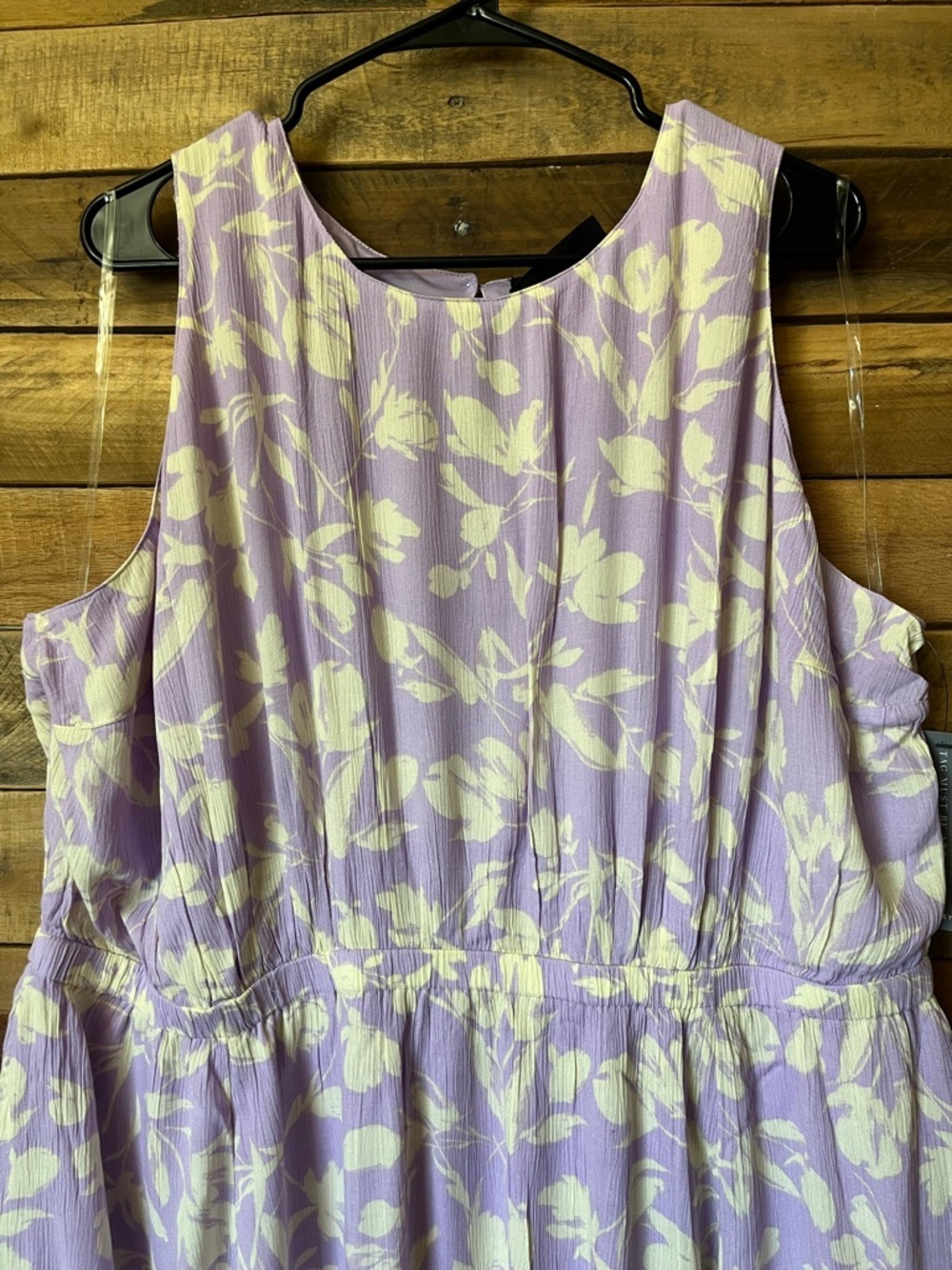 Lane Bryant Crew Neck Fit And Flare Lavender And Cream Floral Dress - Picture 5 of 12
